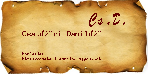 Csatári Daniló névjegykártya